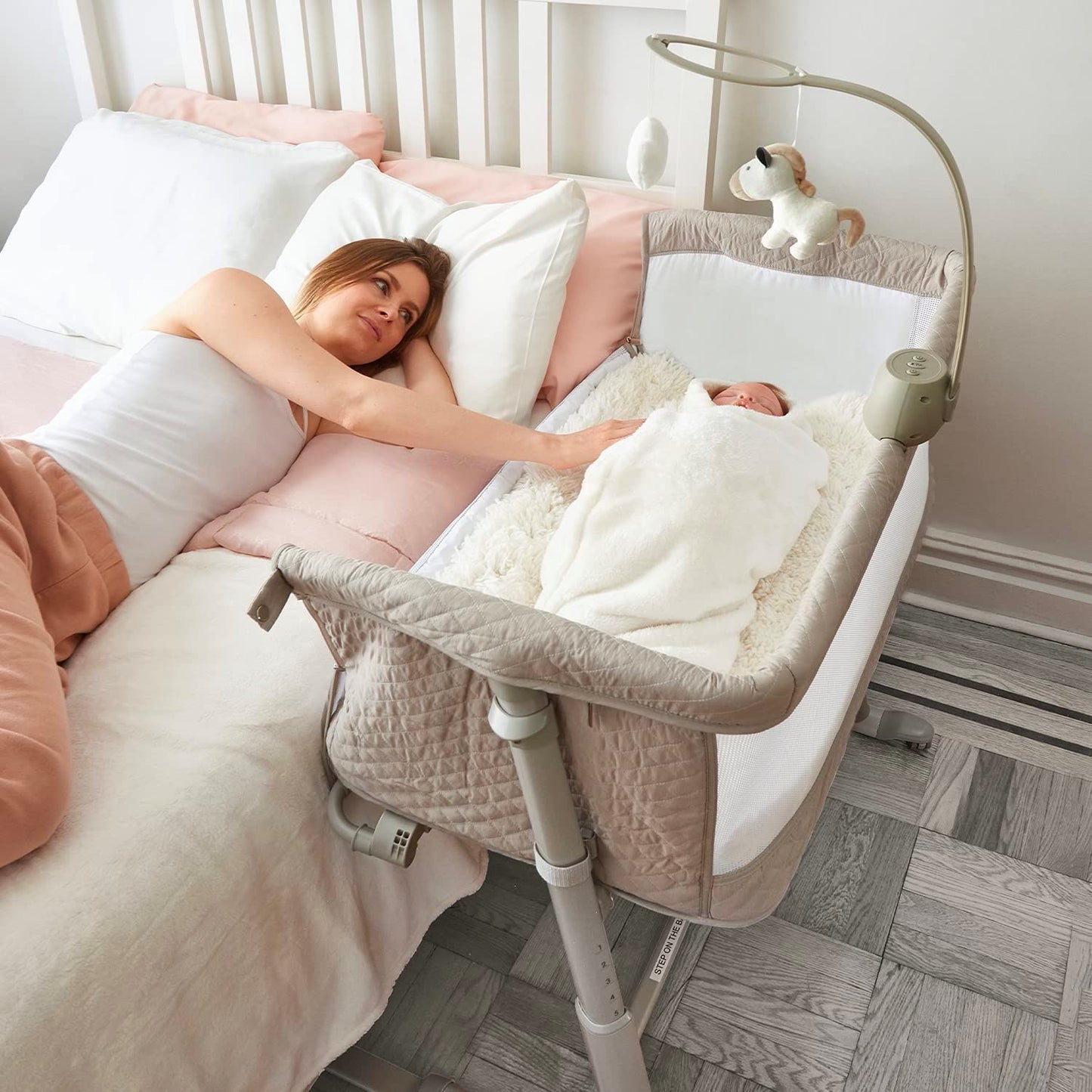 Cloud Baby Premium Baby Bassinet with Hanging Doll, Music